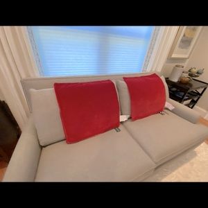 2 Ralph Lauren Red Velvet 24 x 24 Pillow Covers